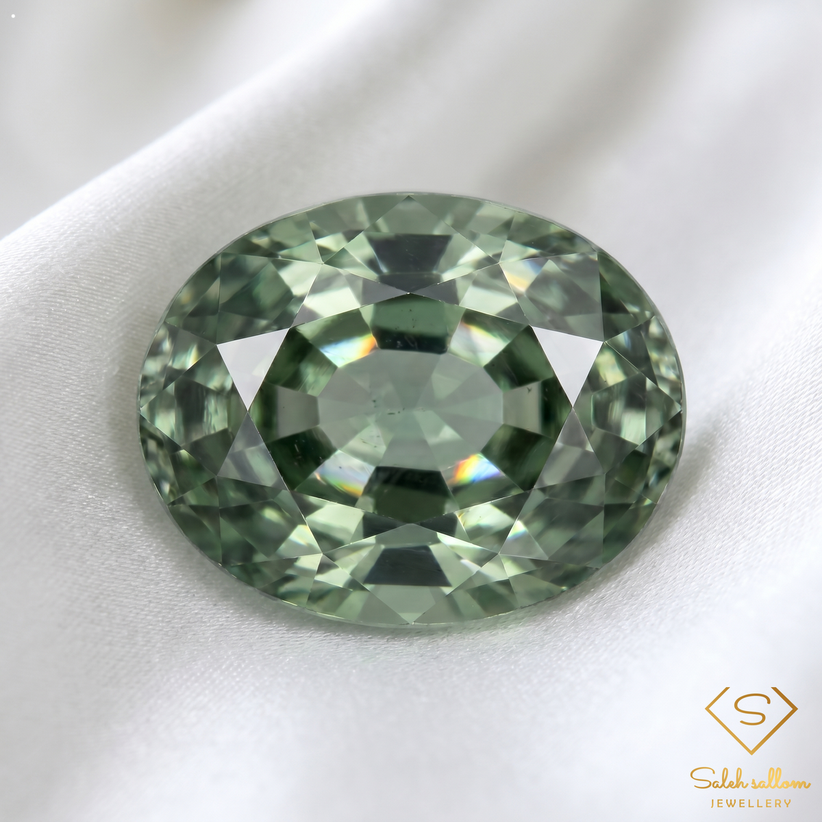 2.43 Ct Natural Unheated Green Tourmaline Oval Cut Mozambique Gemstone
