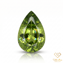 2.07 Ct Natural Unheated Green Tourmaline Pear Cut African Gemstone