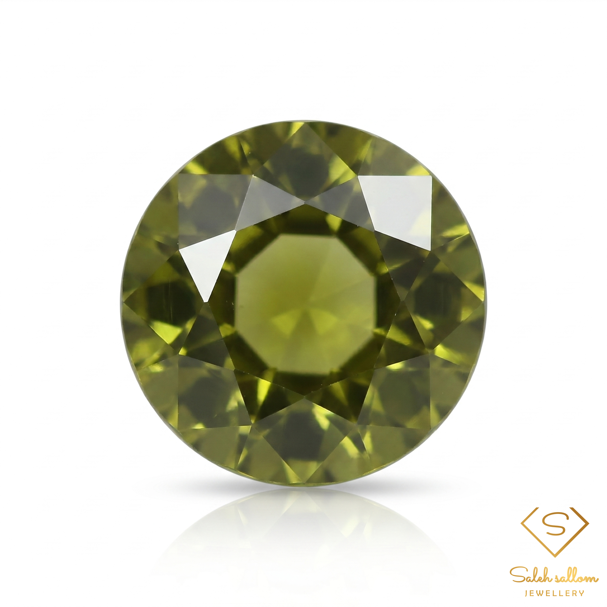 1.29 Ct Natural Unheated Green Chrome Tourmaline VS Clarity Round Cut Gemstone Main image