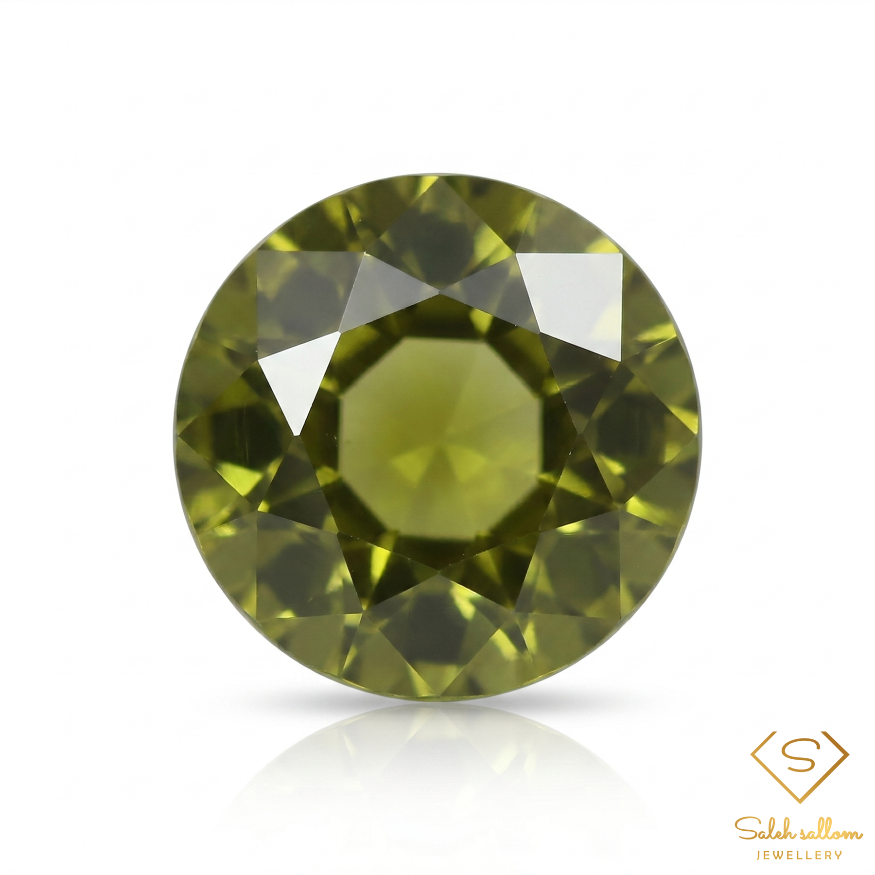 1.29 Ct Natural Unheated Green Chrome Tourmaline VS Clarity Round Cut Gemstone