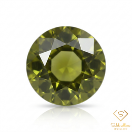 1.29 Ct Natural Unheated Green Chrome Tourmaline VS Clarity Round Cut Gemstone