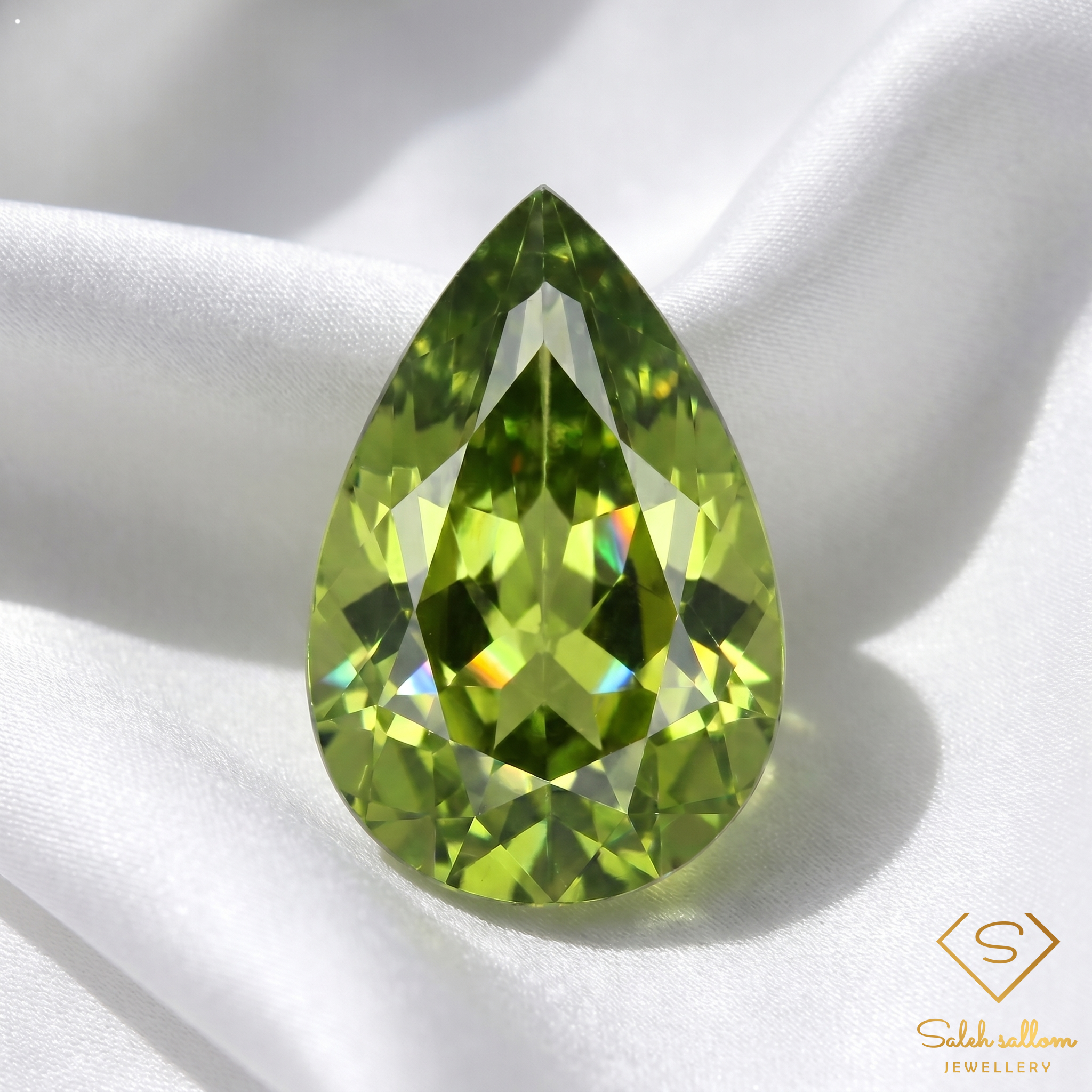 2.07 Ct Natural Unheated Green Tourmaline Pear Cut African Gemstone Secondary image
