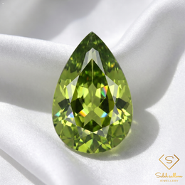 2.07 Ct Natural Unheated Green Tourmaline Pear Cut African Gemstone