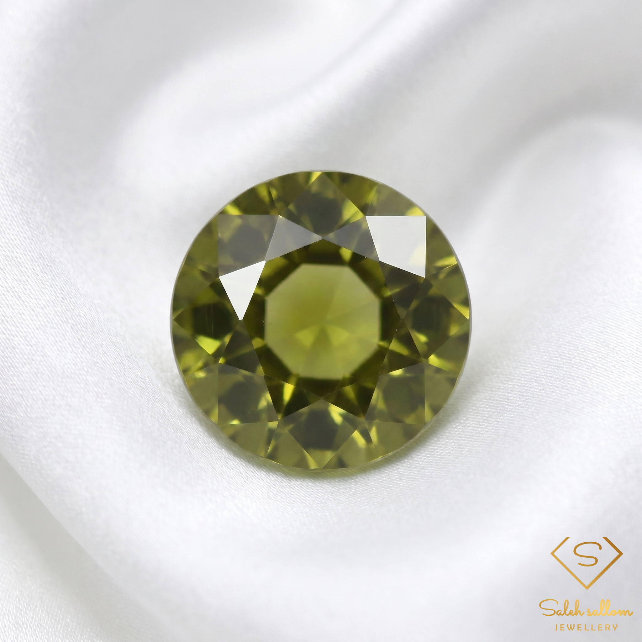 1.29 Ct Natural Unheated Green Chrome Tourmaline VS Clarity Round Cut Gemstone Secondary image