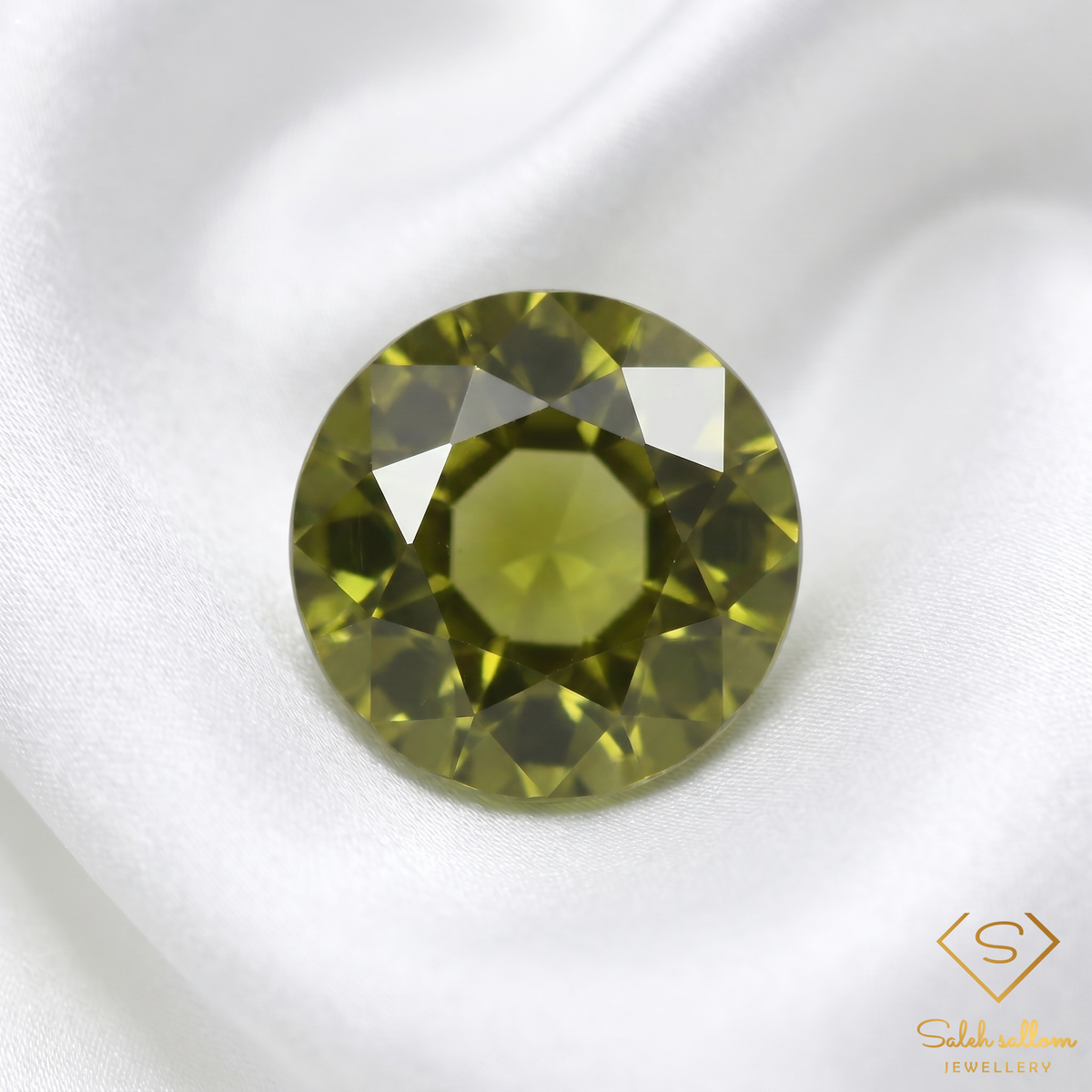 1.29 Ct Natural Unheated Green Chrome Tourmaline VS Clarity Round Cut Gemstone