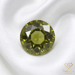 1.29 Ct Natural Unheated Green Chrome Tourmaline VS Clarity Round Cut Gemstone