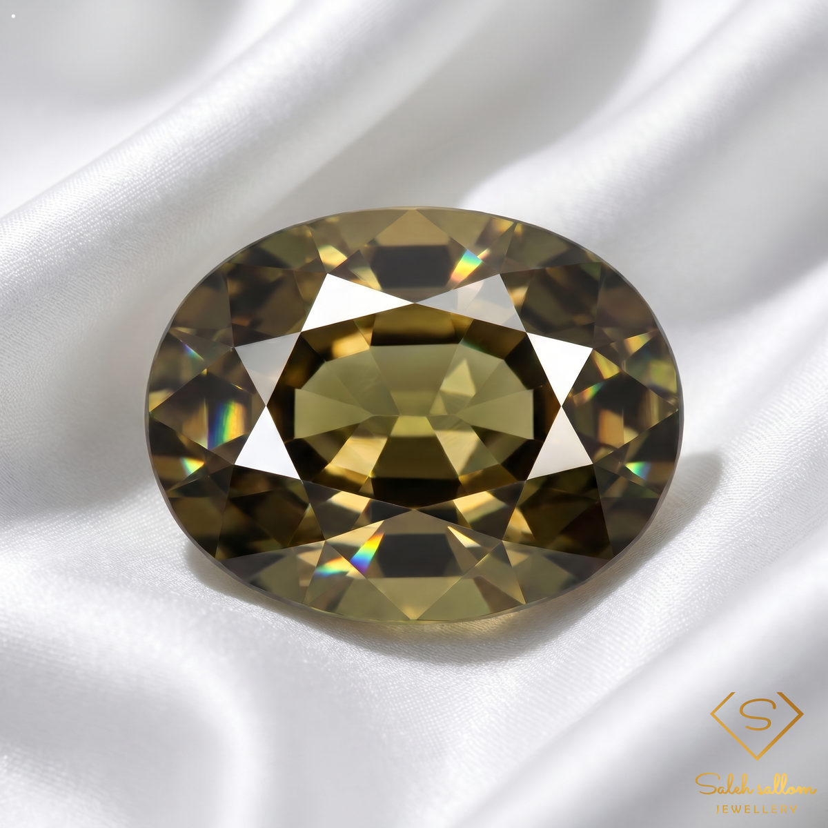 0.93 Ct Natural Unheated Yellow-Green Chrome Tourmaline VS Clarity Oval Cut Gemstone