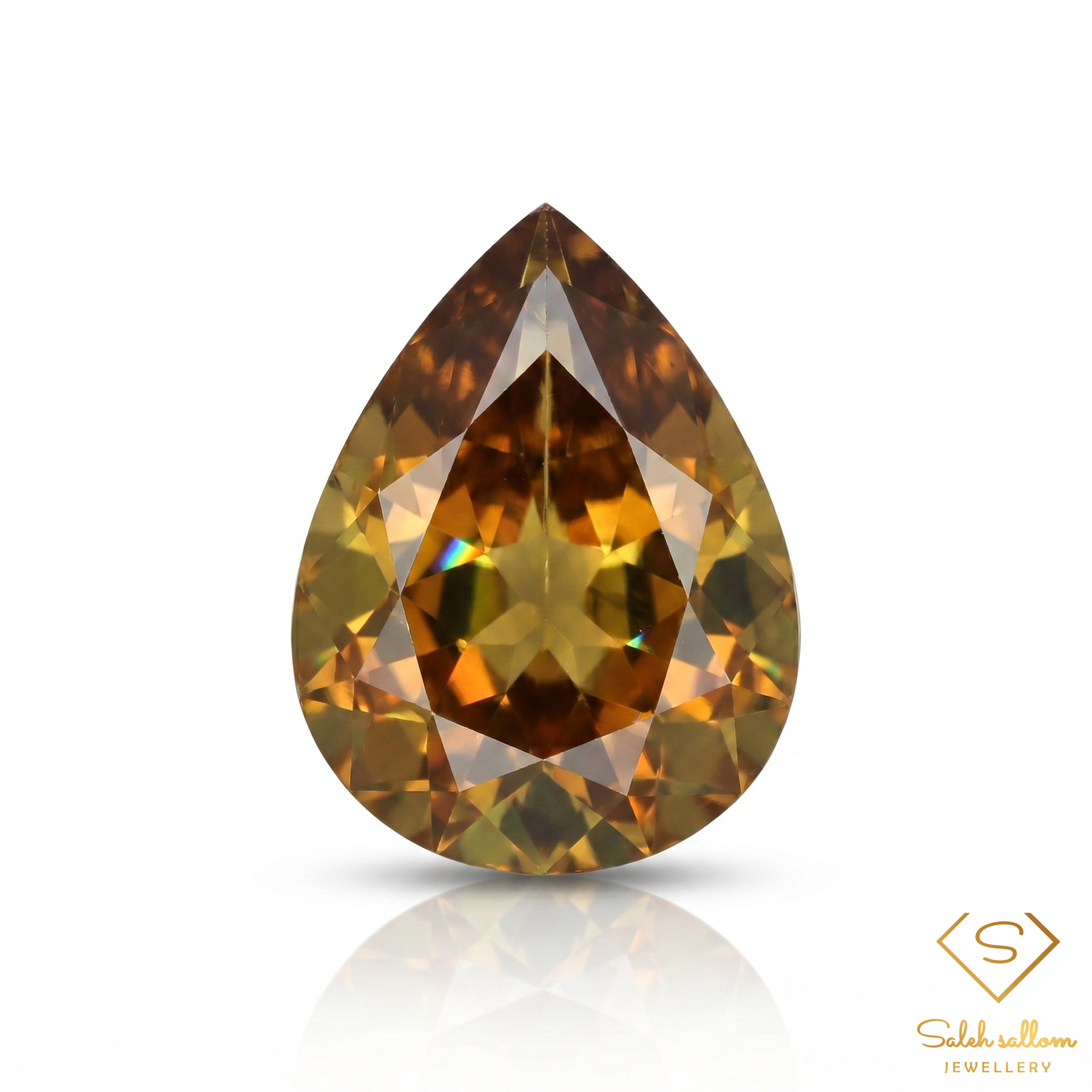 0.40 Ct Natural Unheated Yellow-Green Tourmaline Pear Cut VS Clarity African Gemstone