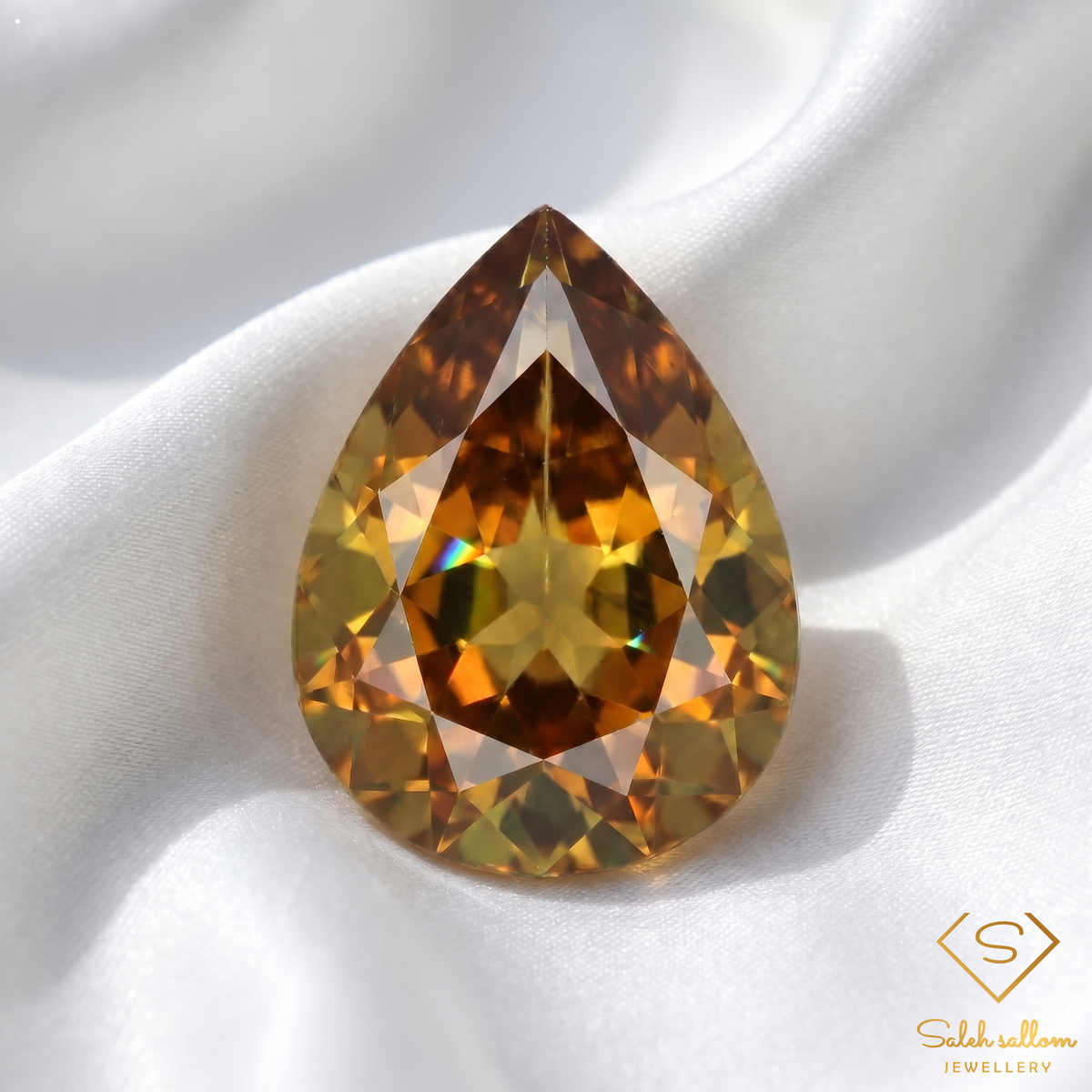 0.40 Ct Natural Unheated Yellow-Green Tourmaline Pear Cut VS Clarity African Gemstone