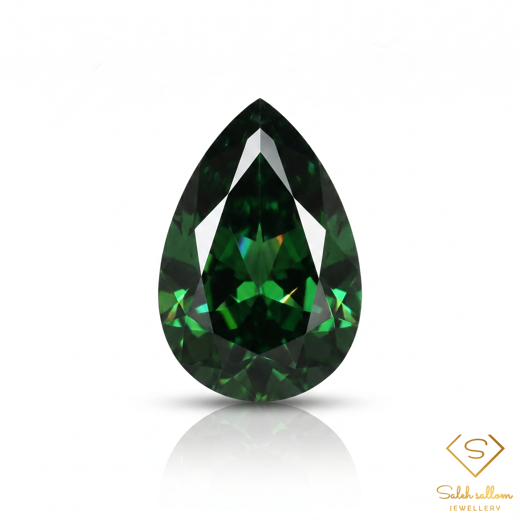 0.72 Ct Natural Unheated Green Chrome Tourmaline Pear Cut Tanzania Gemstone