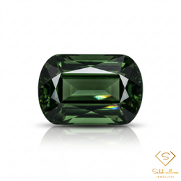 5.05 Ct Natural Unheated Green Tourmaline Cushion Cut Mozambique Gemstone
