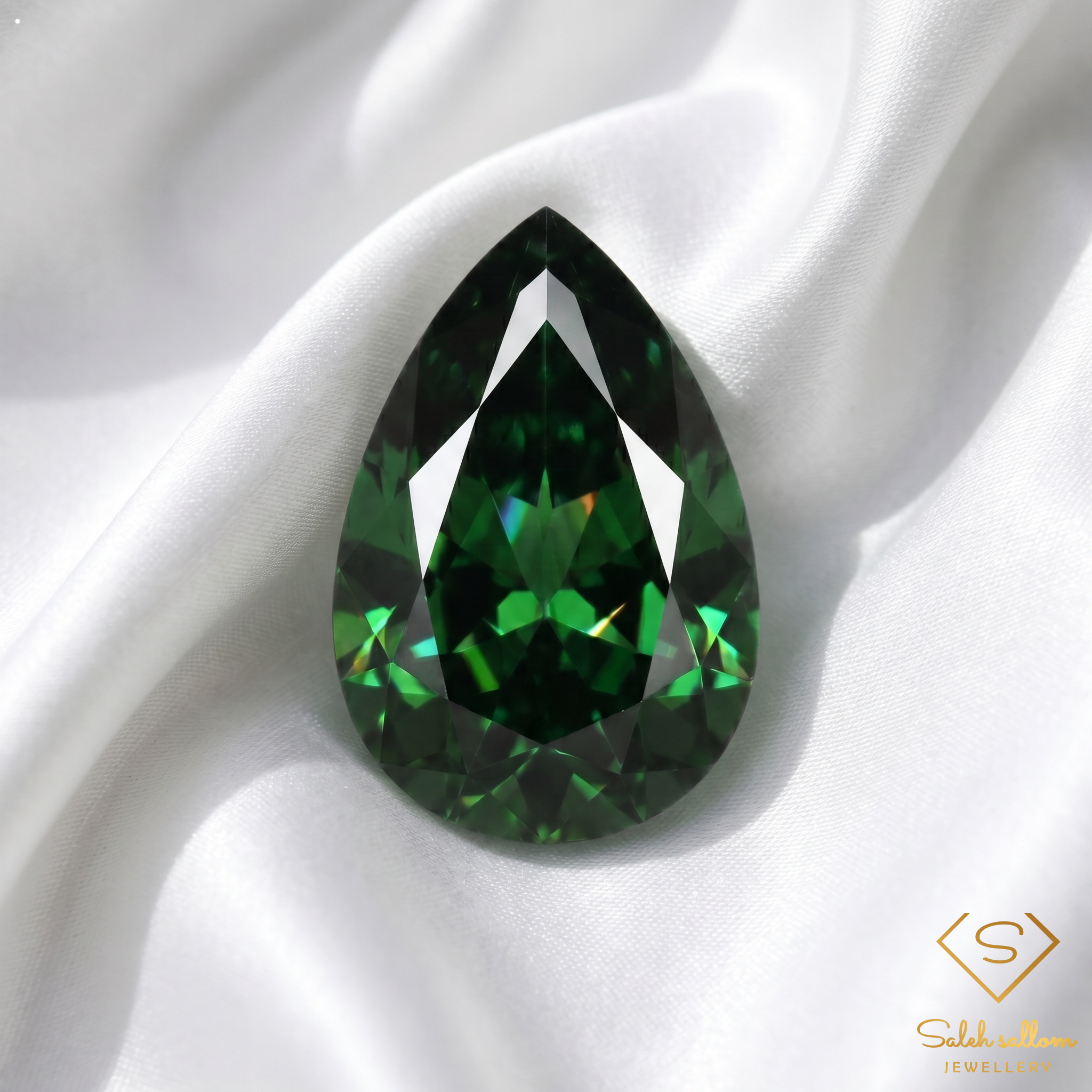 0.72 Ct Natural Unheated Green Chrome Tourmaline Pear Cut Tanzania Gemstone Secondary image