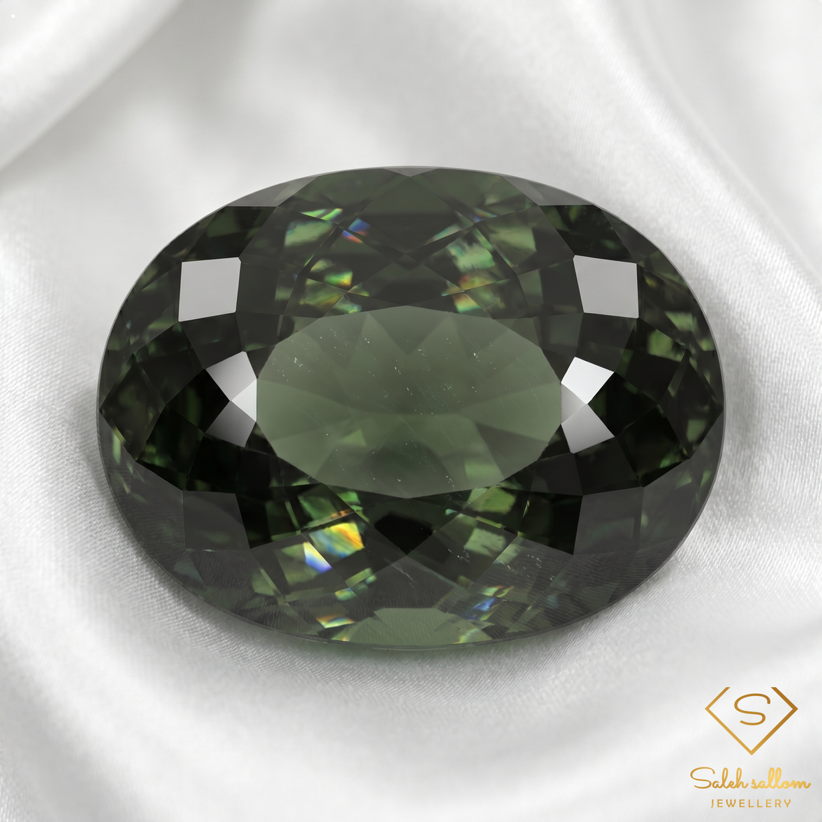 5.70 Ct Natural Unheated Green Tourmaline Oval Cut Mozambique Gemstone