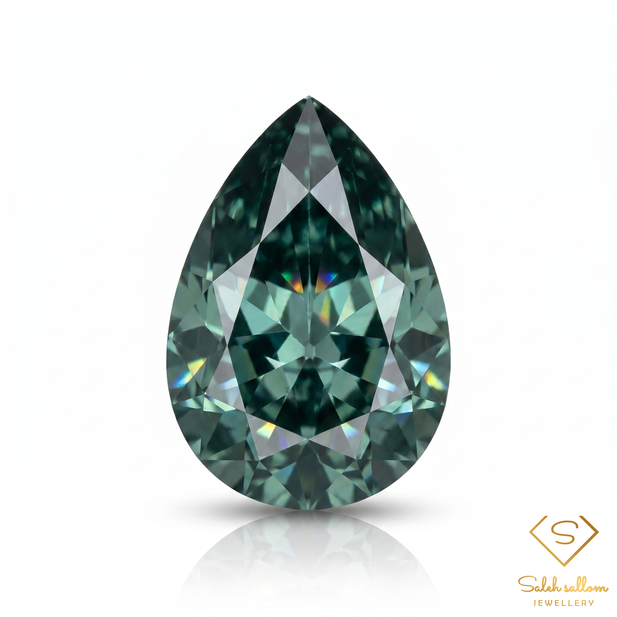 0.57 Ct Natural Unheated Green Tourmaline Pear Cut Mozambique Gemstone Main image
