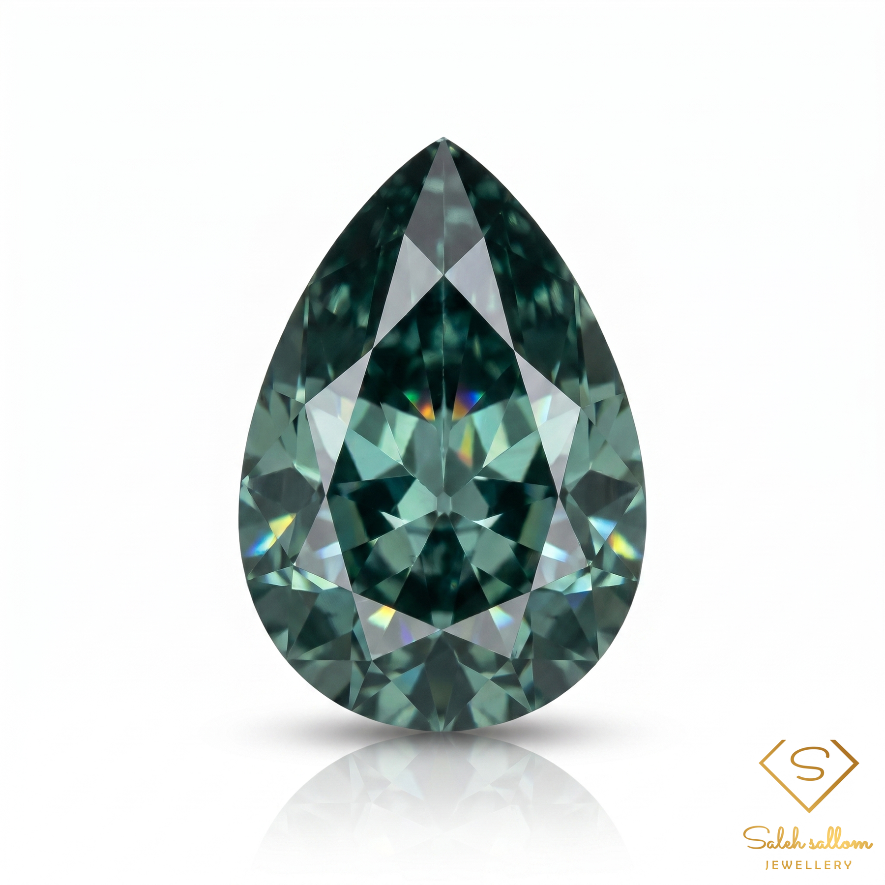 0.57 Ct Natural Unheated Green Tourmaline Pear Cut Mozambique Gemstone