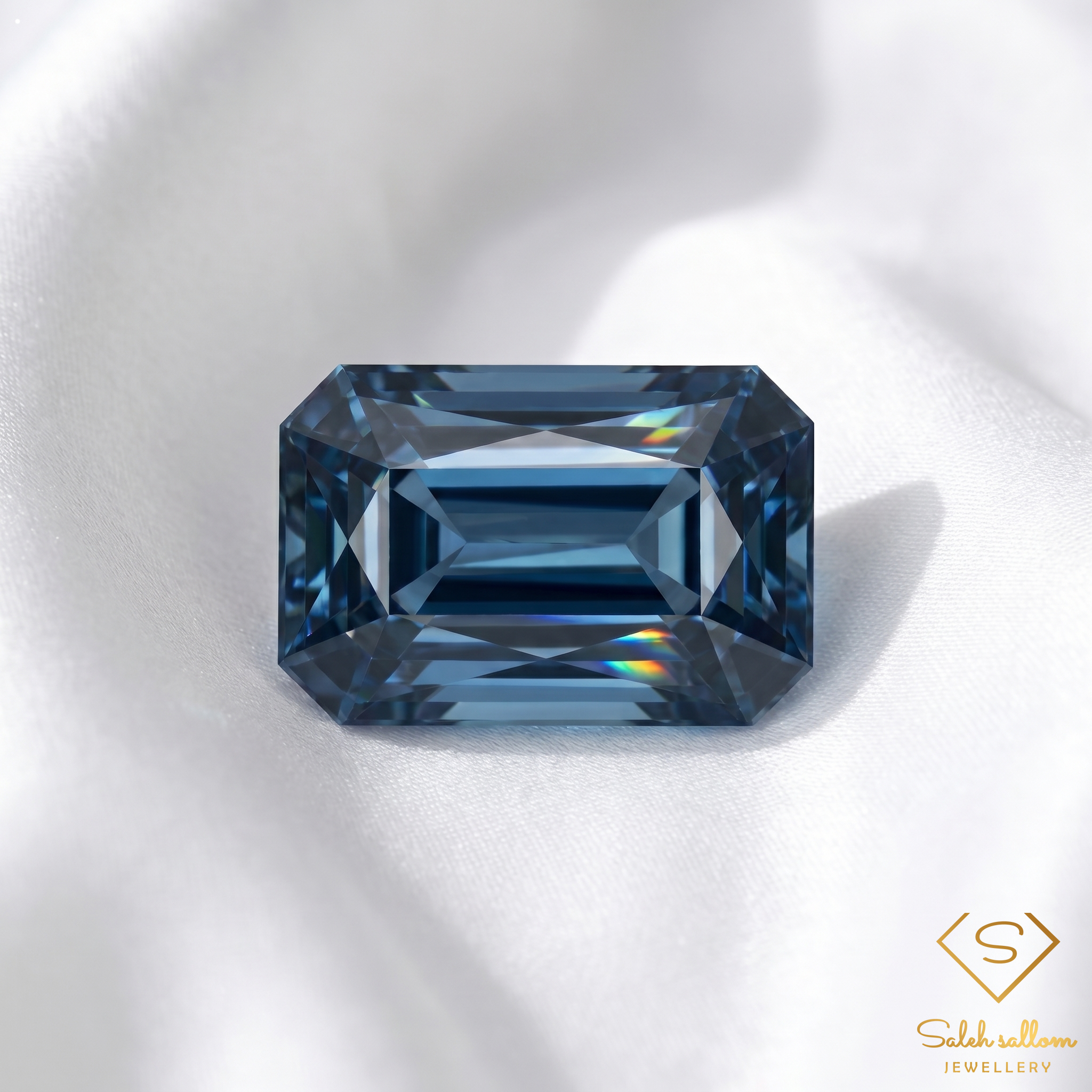 1.38 Ct Natural Unheated Greenish Blue Tourmaline VS Clarity Scissor Cut Gemstone Secondary image