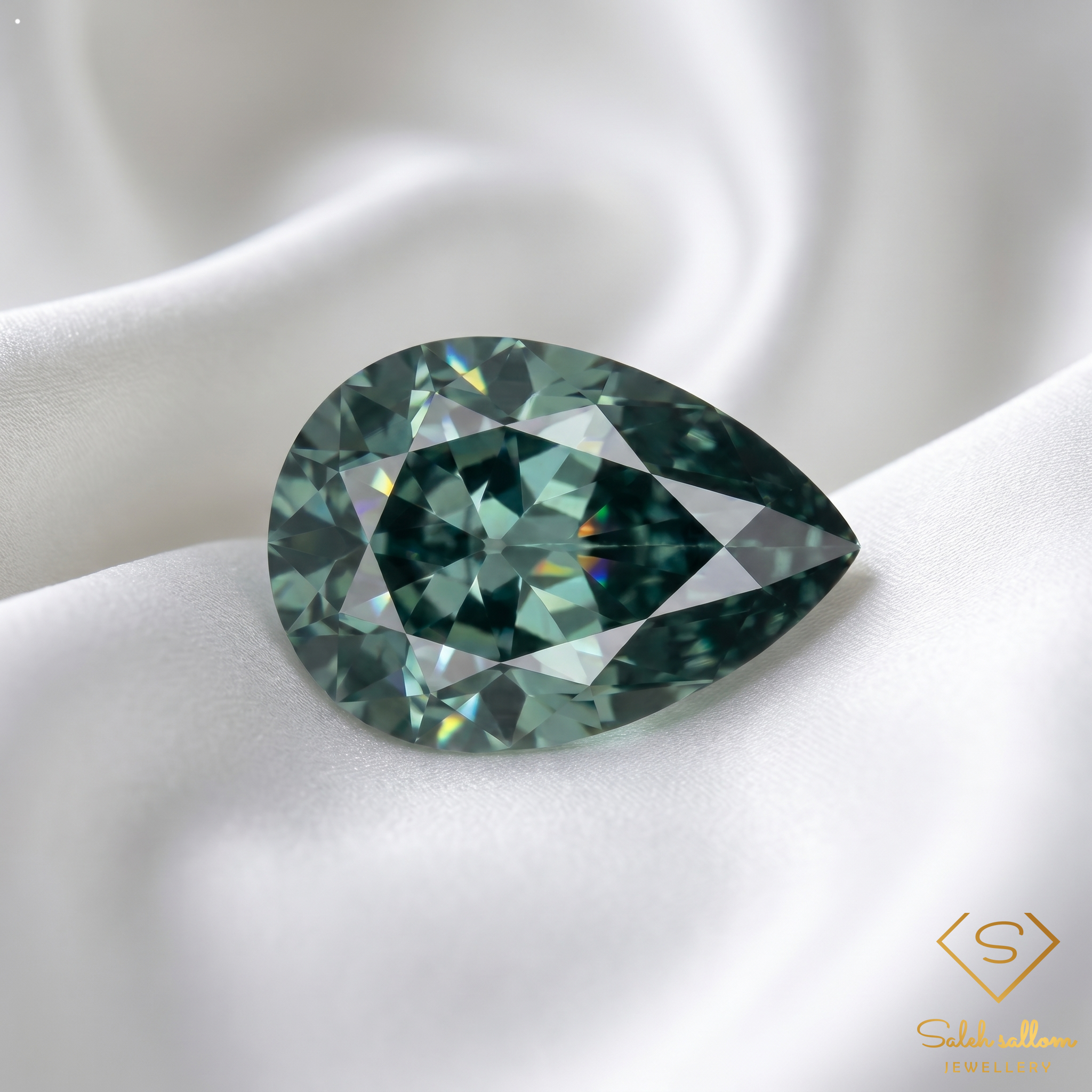 0.57 Ct Natural Unheated Green Tourmaline Pear Cut Mozambique Gemstone Secondary image