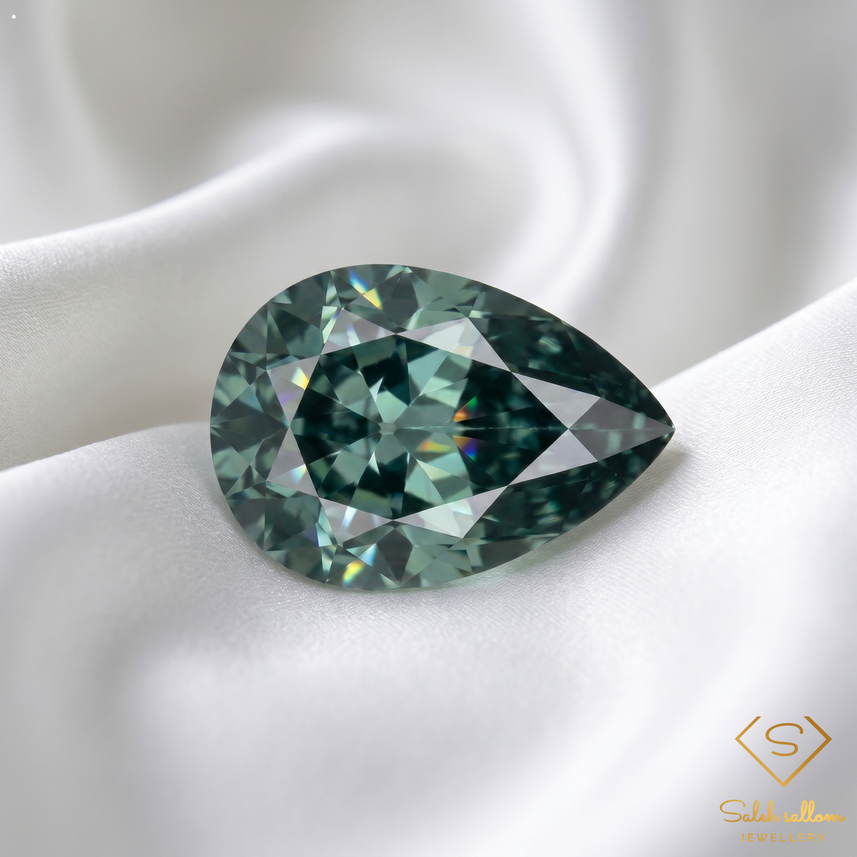 0.57 Ct Natural Unheated Green Tourmaline Pear Cut Mozambique Gemstone