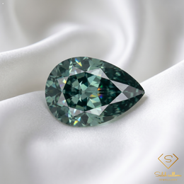 0.57 Ct Natural Unheated Green Tourmaline Pear Cut Mozambique Gemstone