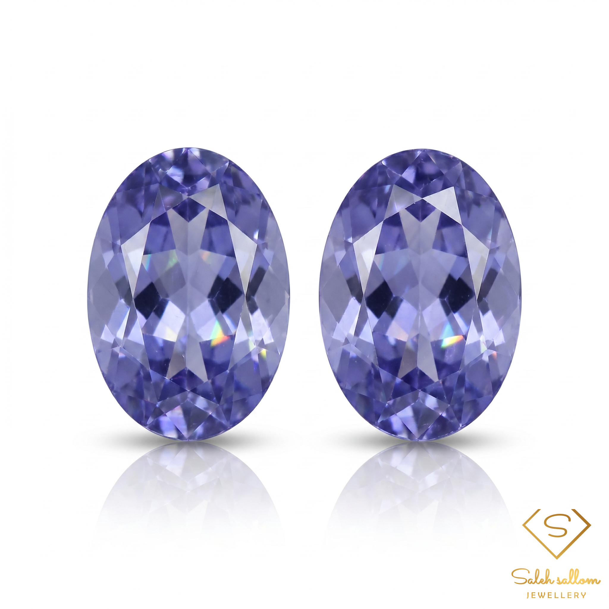Lot of 5 Natural Violet Blue Tanzanite Oval Cut Gemstones 1.06 Ct Total Weight Tanzania Main image