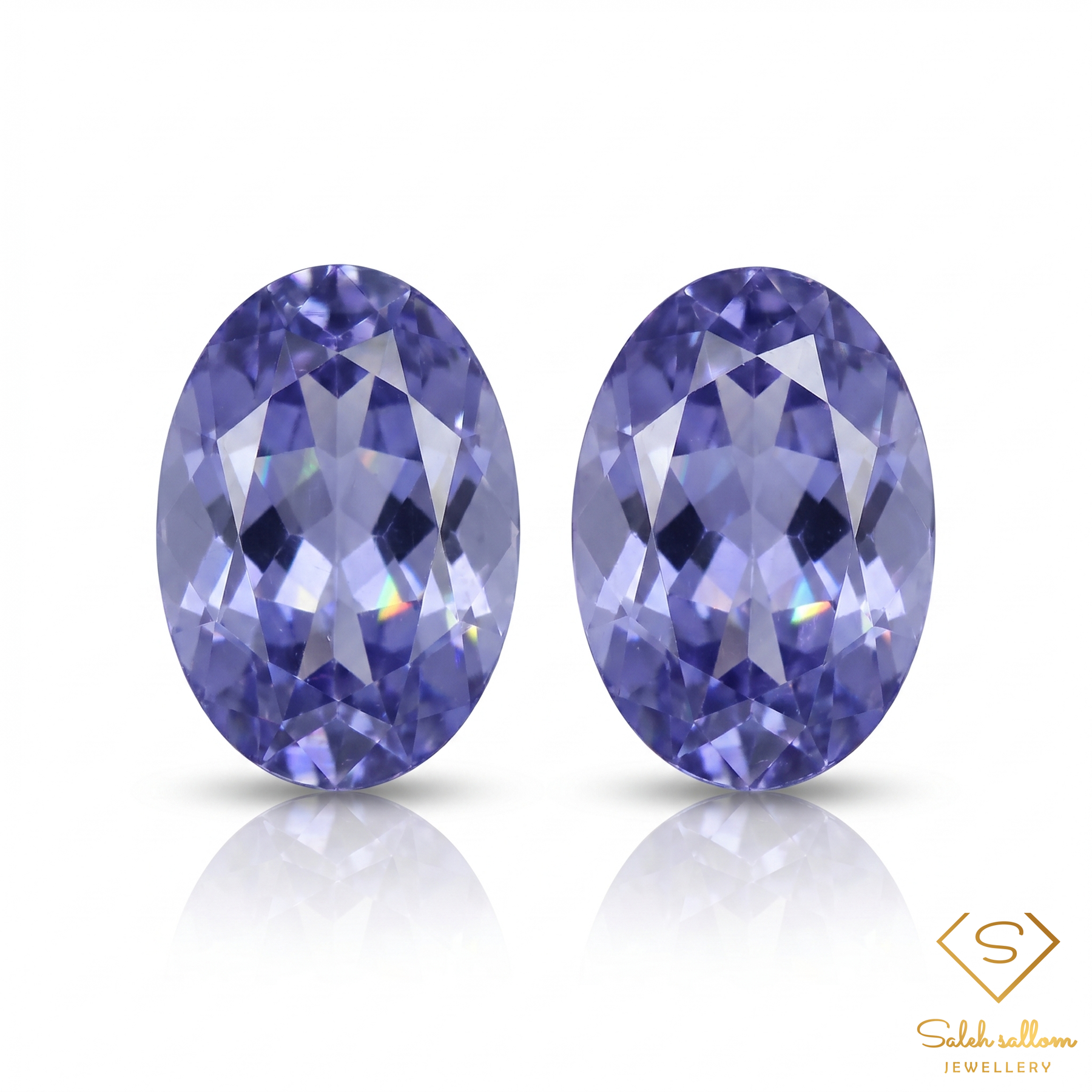 Lot of 5 Natural Violet Blue Tanzanite Oval Cut Gemstones 1.06 Ct Total Weight Tanzania