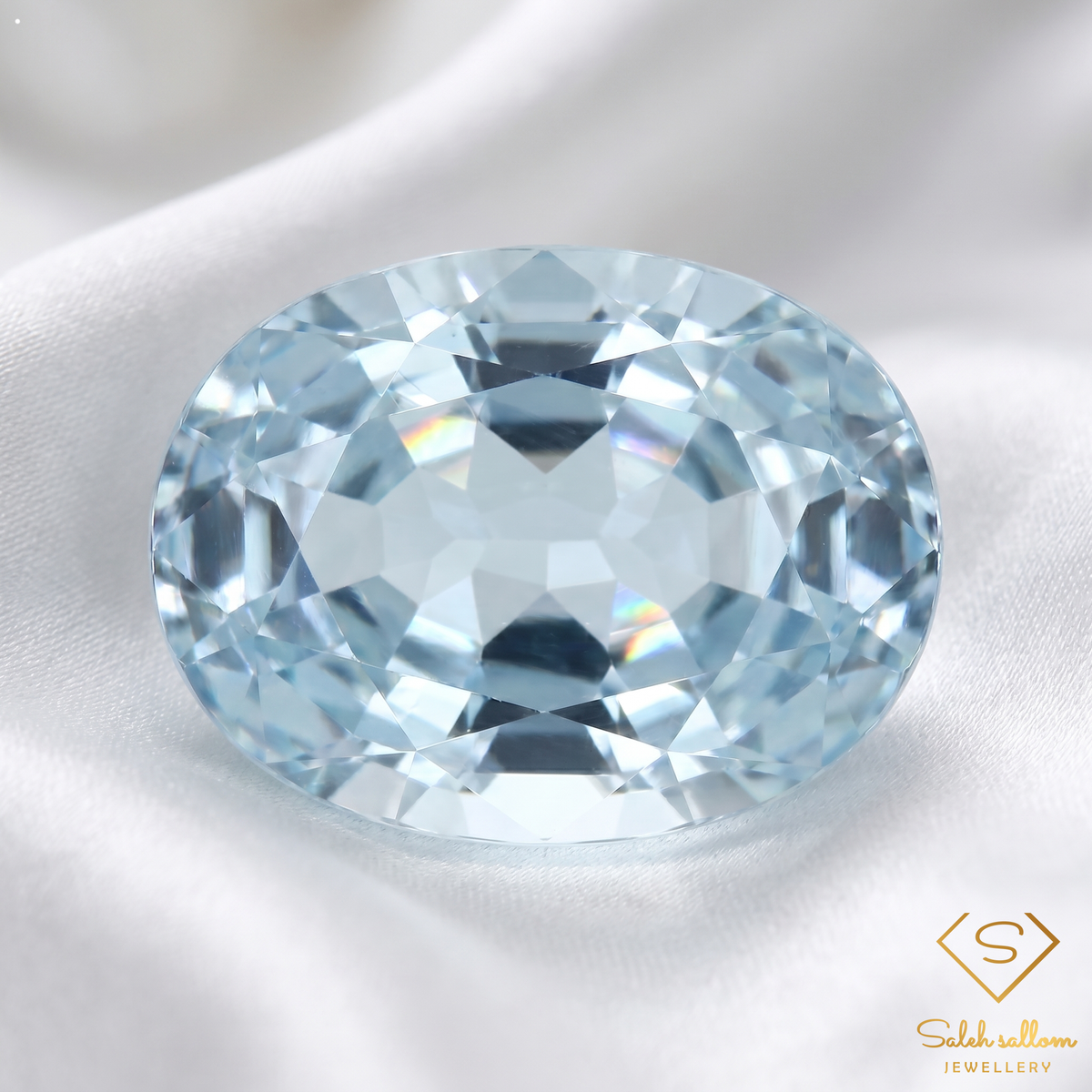 7.53 Ct Natural Unheated Blue Aquamarine Oval Cut VS Clarity African Gemstone