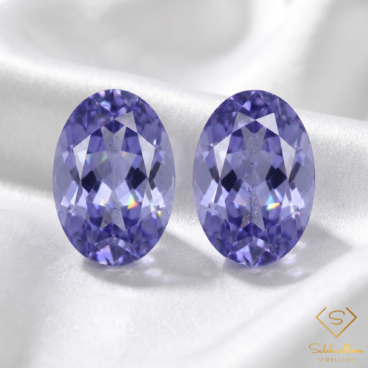 Lot of 5 Natural Violet Blue Tanzanite Oval Cut Gemstones 1.06 Ct Total Weight Tanzania