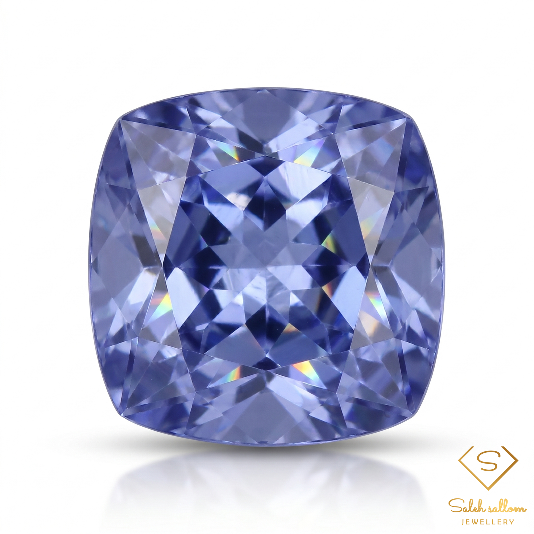 1.11 Ct Natural Blue Violet Tanzanite Cushion Cut Gemstone Tanzania