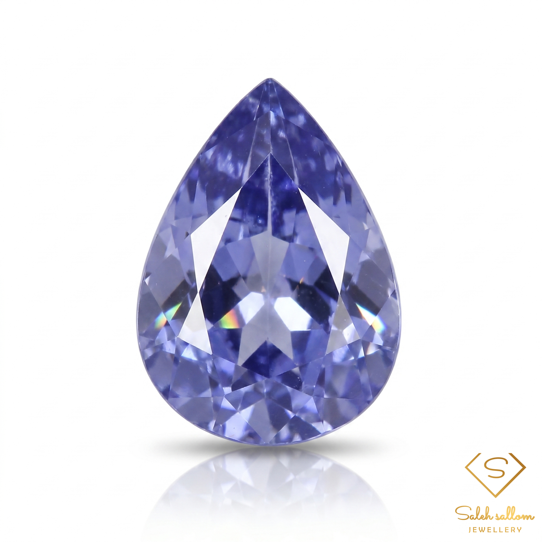 0.34 Ct Natural Violet Blue Tanzanite Pear Cut Gemstone Tanzania