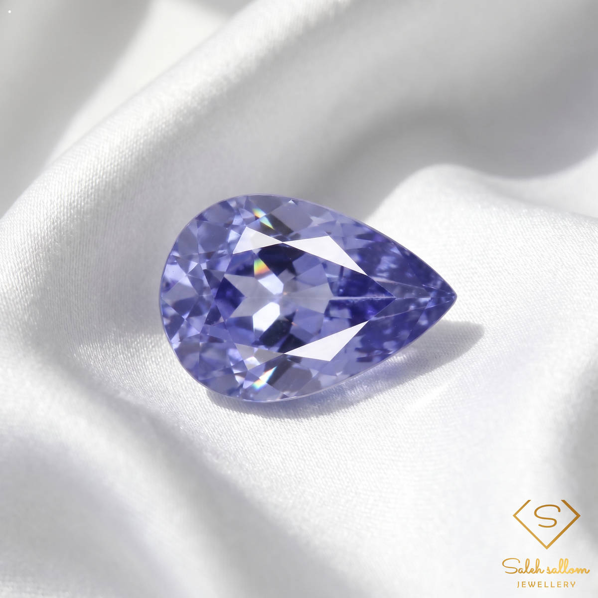0.34 Ct Natural Violet Blue Tanzanite Pear Cut Gemstone Tanzania