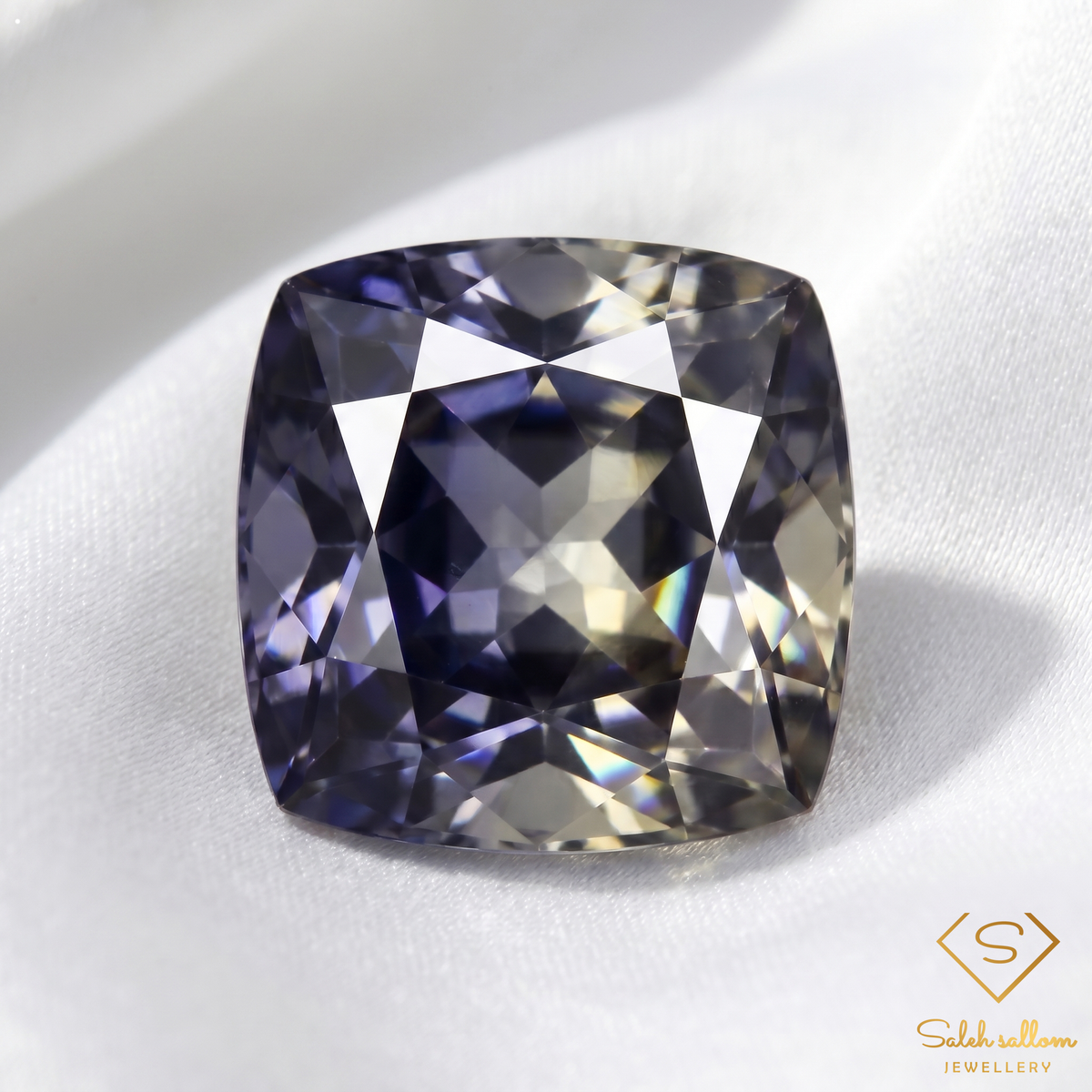 0.97 Ct Natural Violet Blue Tanzanite Cushion Cut Gemstone VS Clarity Tanzania