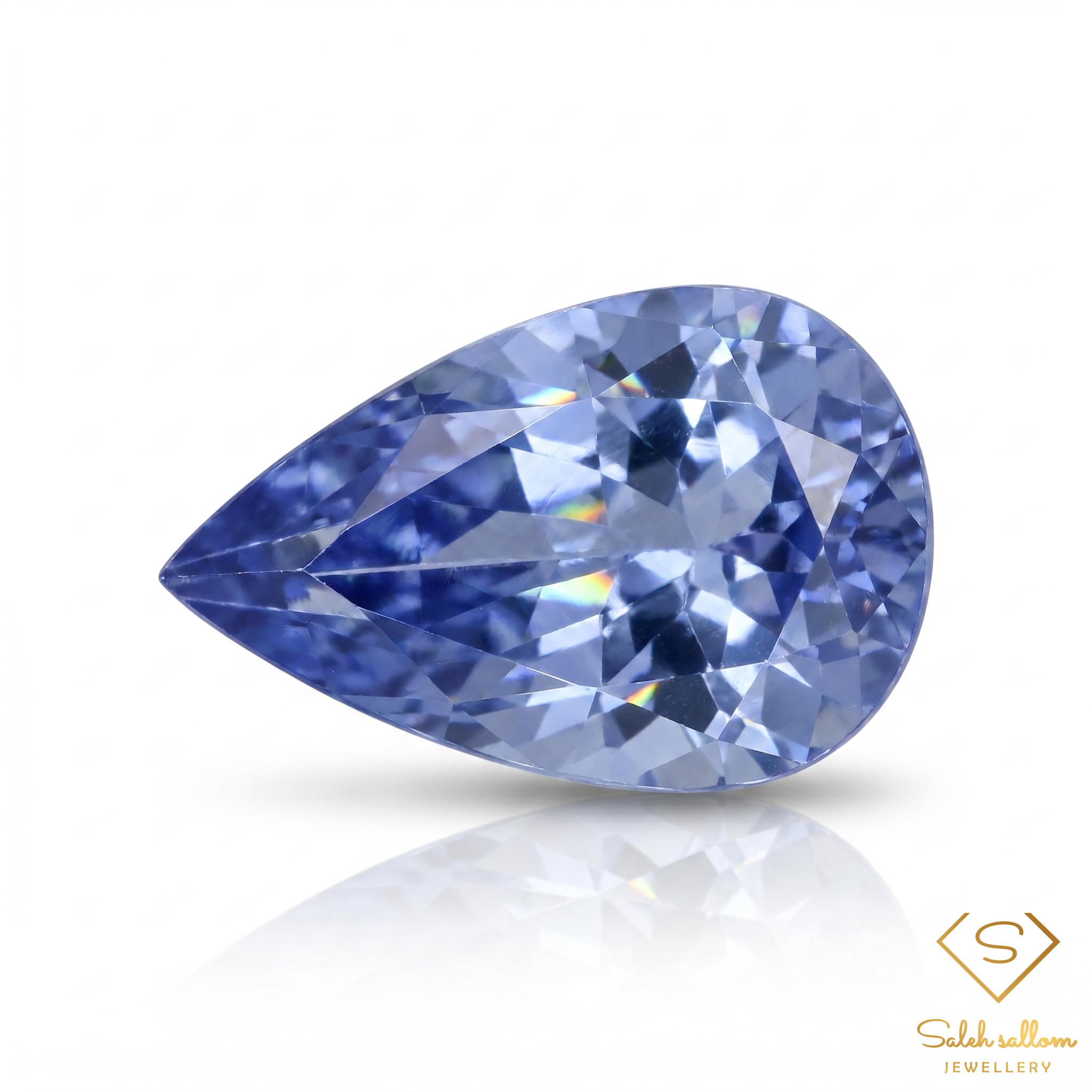 0.43 Ct Natural Violet Blue Tanzanite Pear Cut Gemstone VS Clarity Tanzania Main image