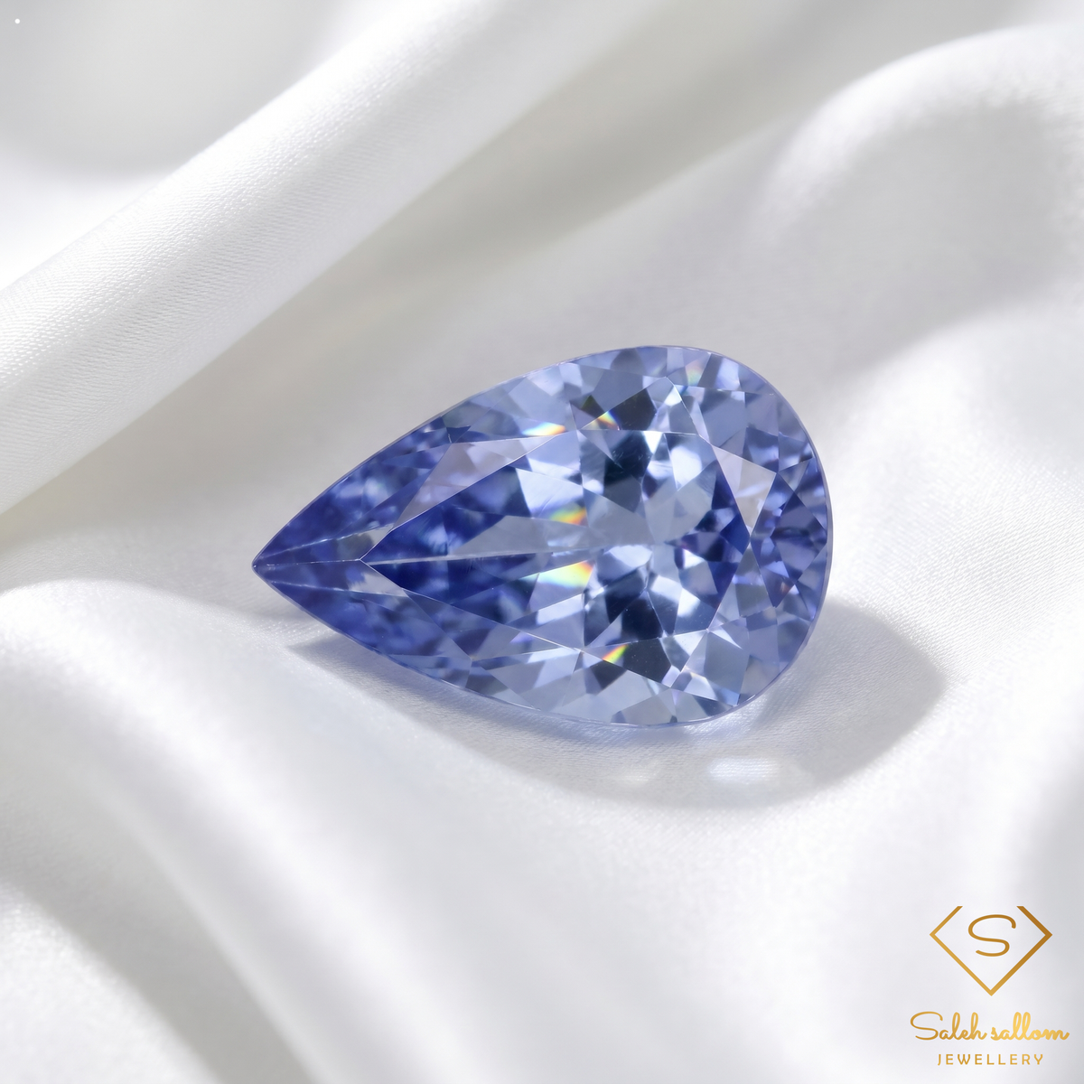 0.43 Ct Natural Violet Blue Tanzanite Pear Cut Gemstone VS Clarity Tanzania