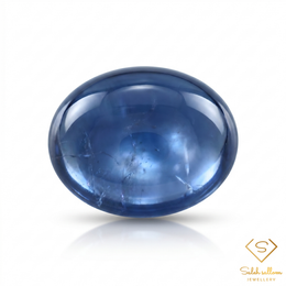 3.59 Ct Natural Untreated Blue Kyanite Oval Cabochon Gemstone from Myanmar