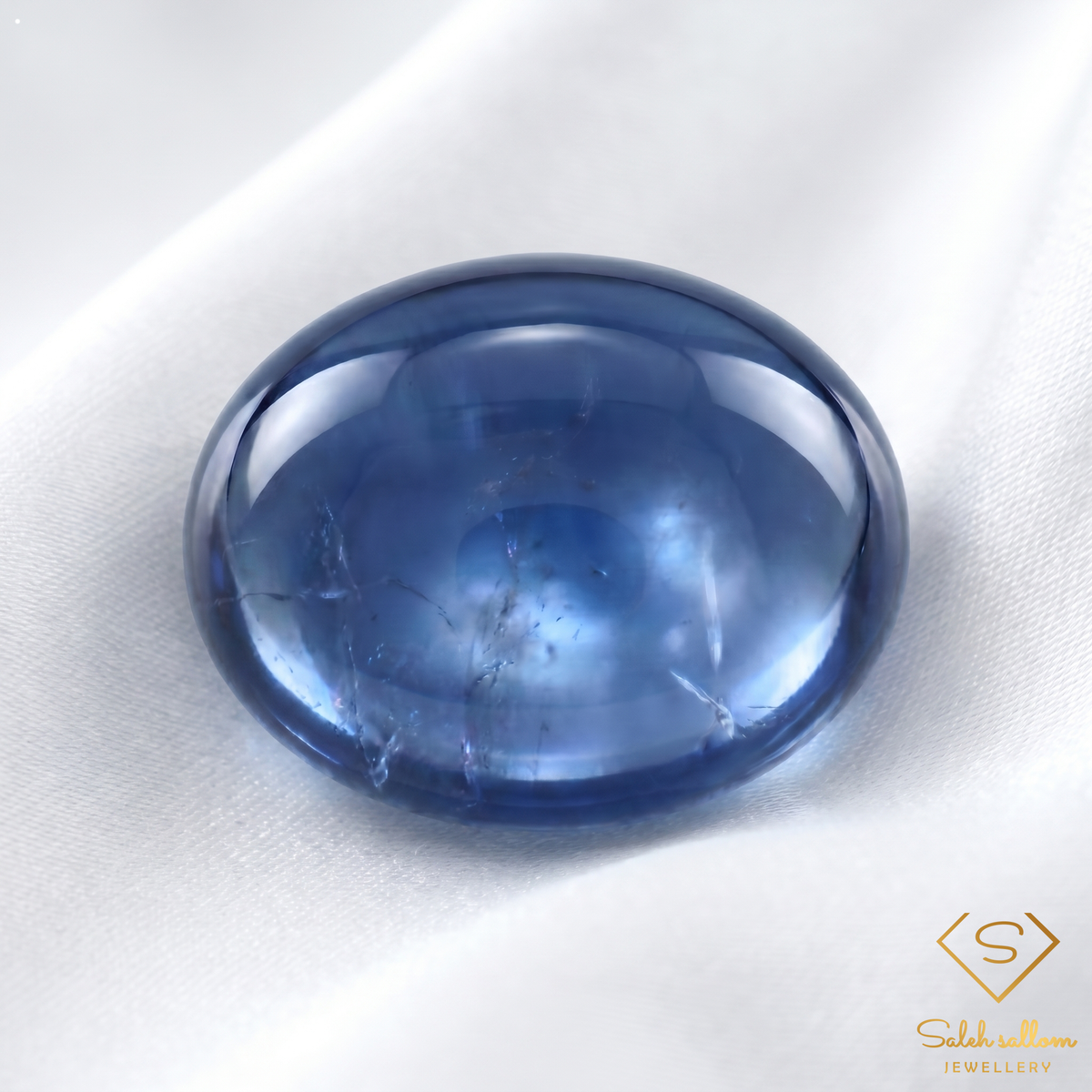 3.59 Ct Natural Untreated Blue Kyanite Oval Cabochon Gemstone from Myanmar