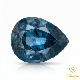 2.07 Ct Natural Untreated Greenish Blue Kyanite Pear Gemstone from Sri Lanka