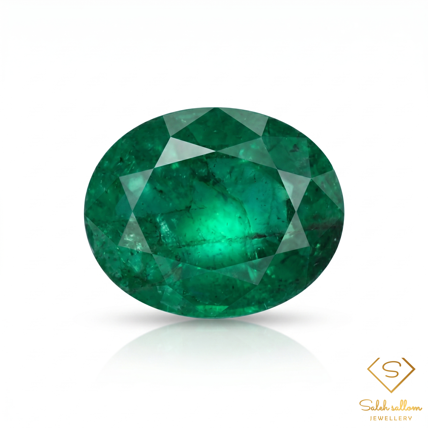 2.20 Ct Natural Emerald Oval Gemstone – Rich Green Emerald
