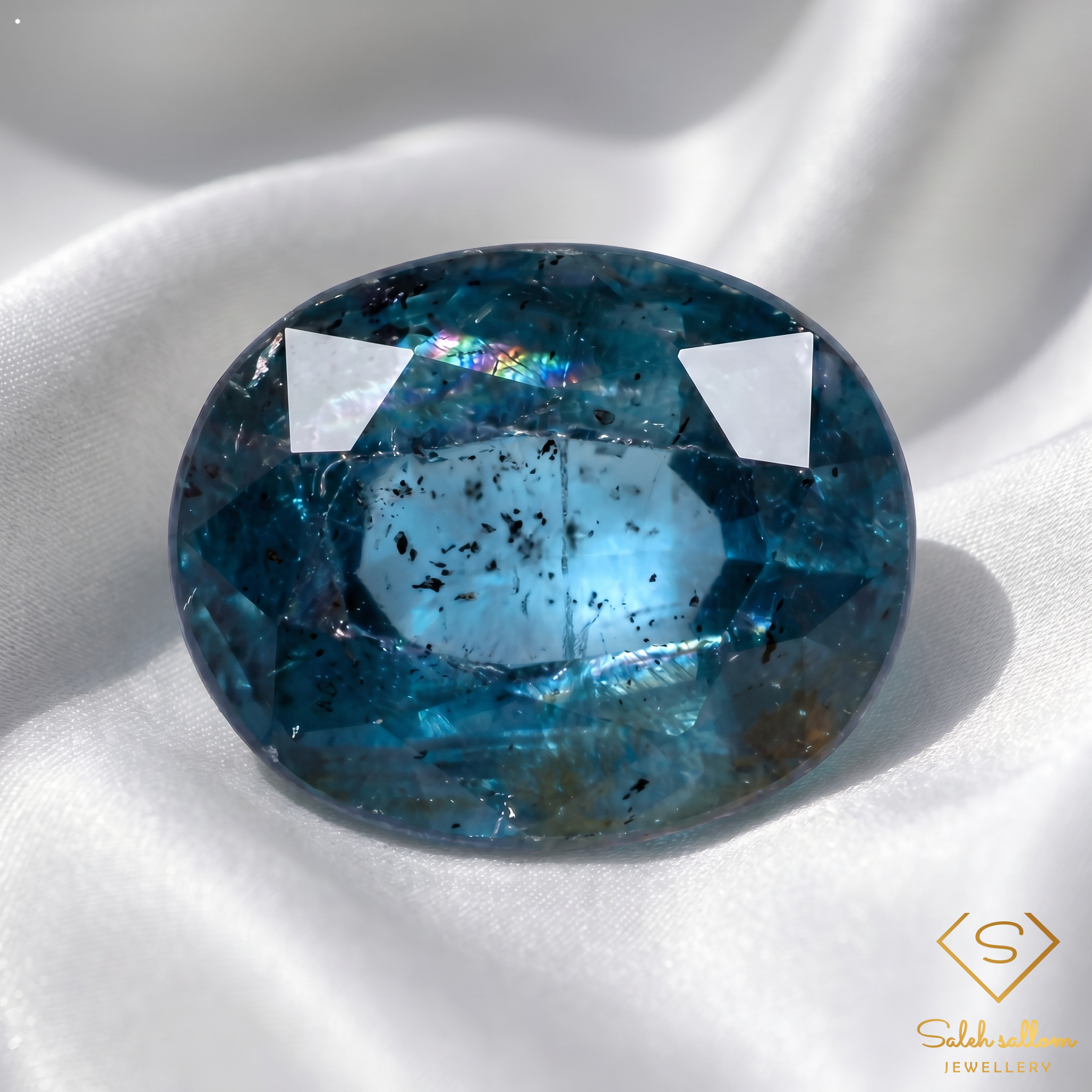3.05 Ct Natural Untreated Greenish Blue Kyanite Oval Gemstone from Sri Lanka Secondary image