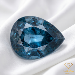 2.07 Ct Natural Untreated Greenish Blue Kyanite Pear Gemstone from Sri Lanka