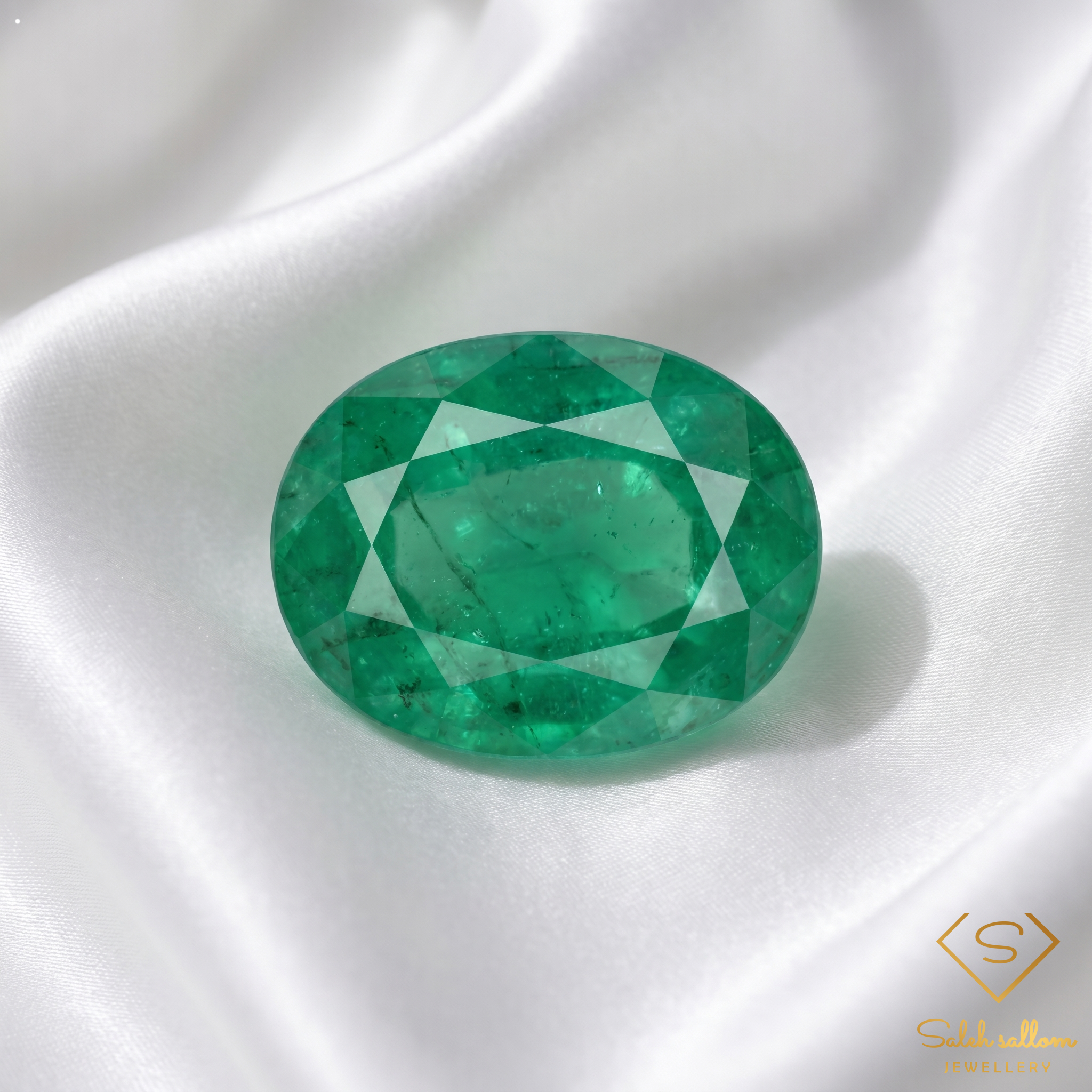 1.64 Ct Natural Emerald Oval Gemstone – Vivid Green Emerald Secondary image