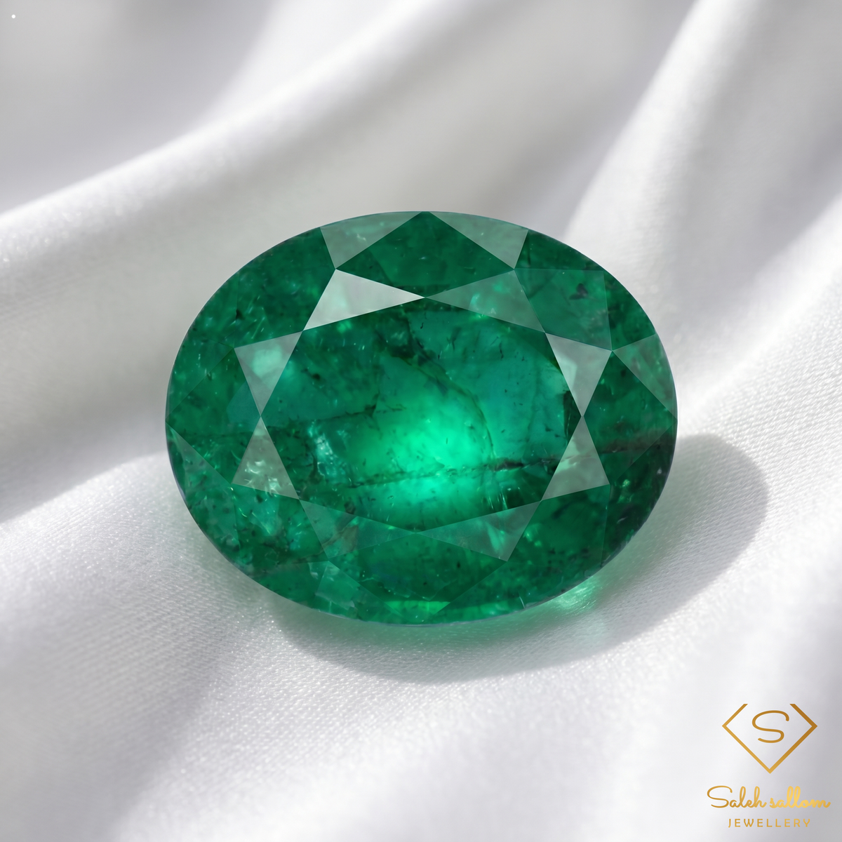 2.20 Ct Natural Emerald Oval Gemstone – Rich Green Emerald