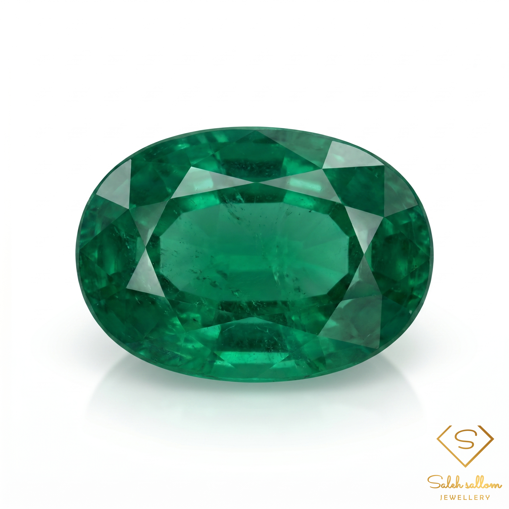 1.92 Ct Natural Emerald Oval Cut Green Gemstone Main image