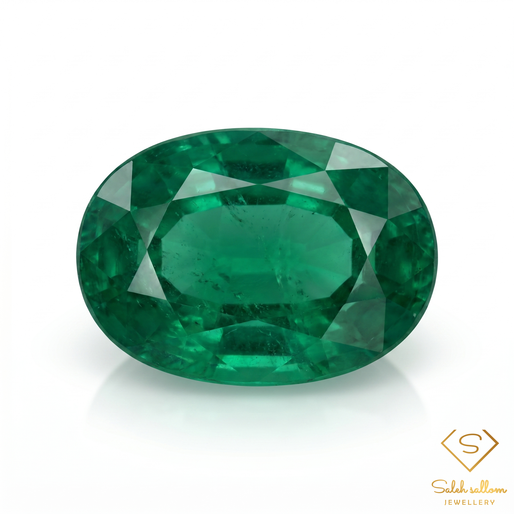 1.92 Ct Natural Emerald Oval Cut Green Gemstone