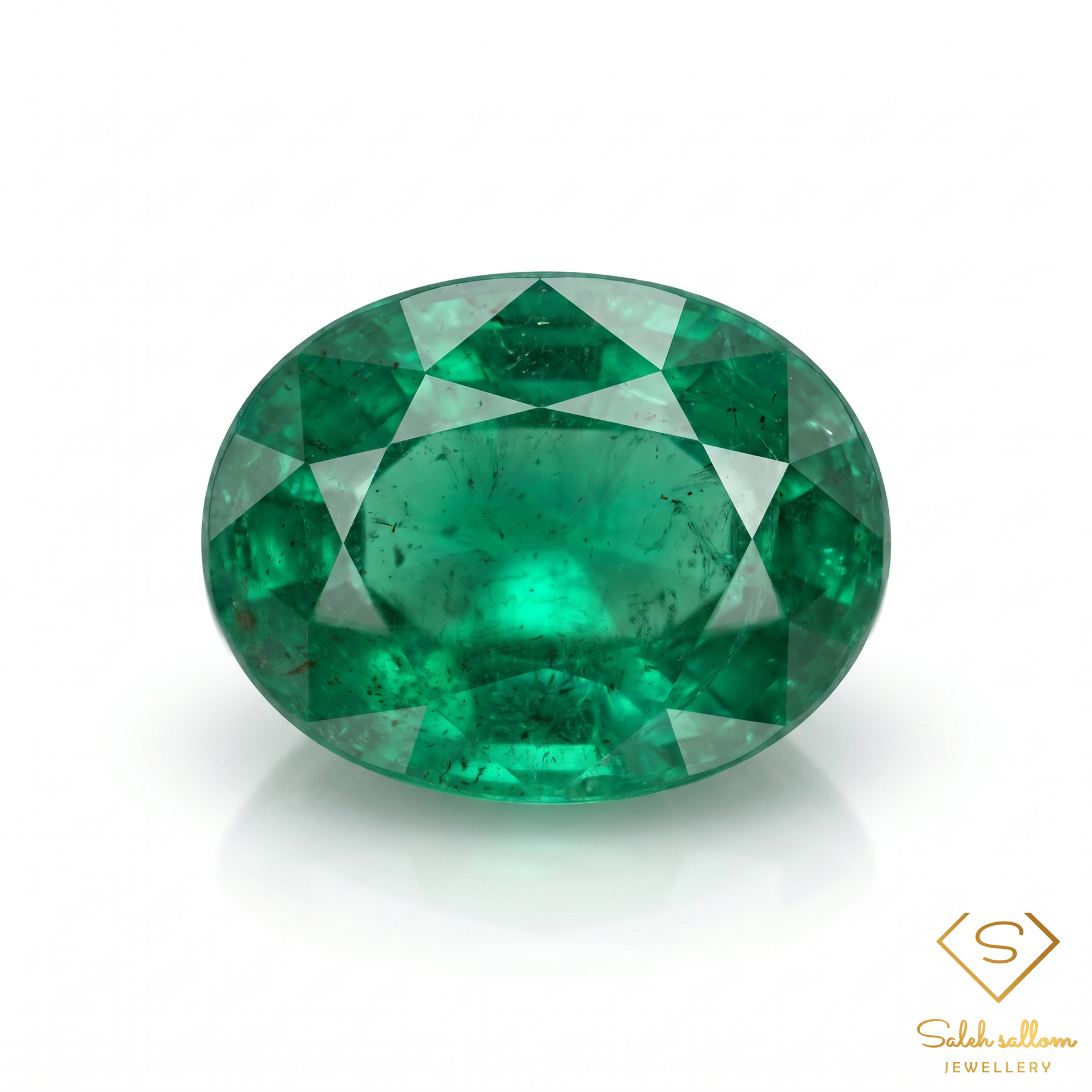 1.71 Ct Natural Emerald Oval Cut Green Gemstone