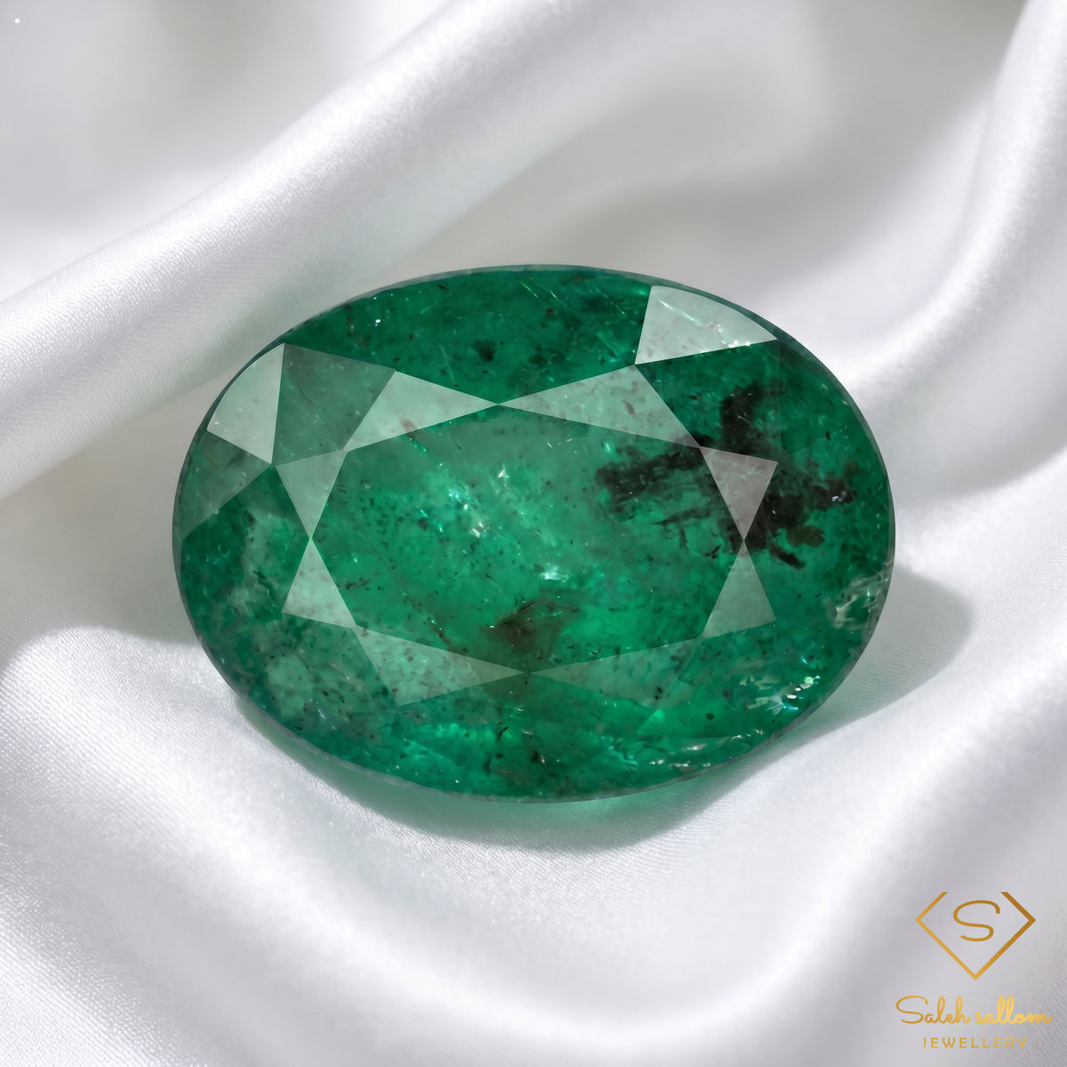 1.86 Ct Natural Emerald Oval Cut Green Gemstone