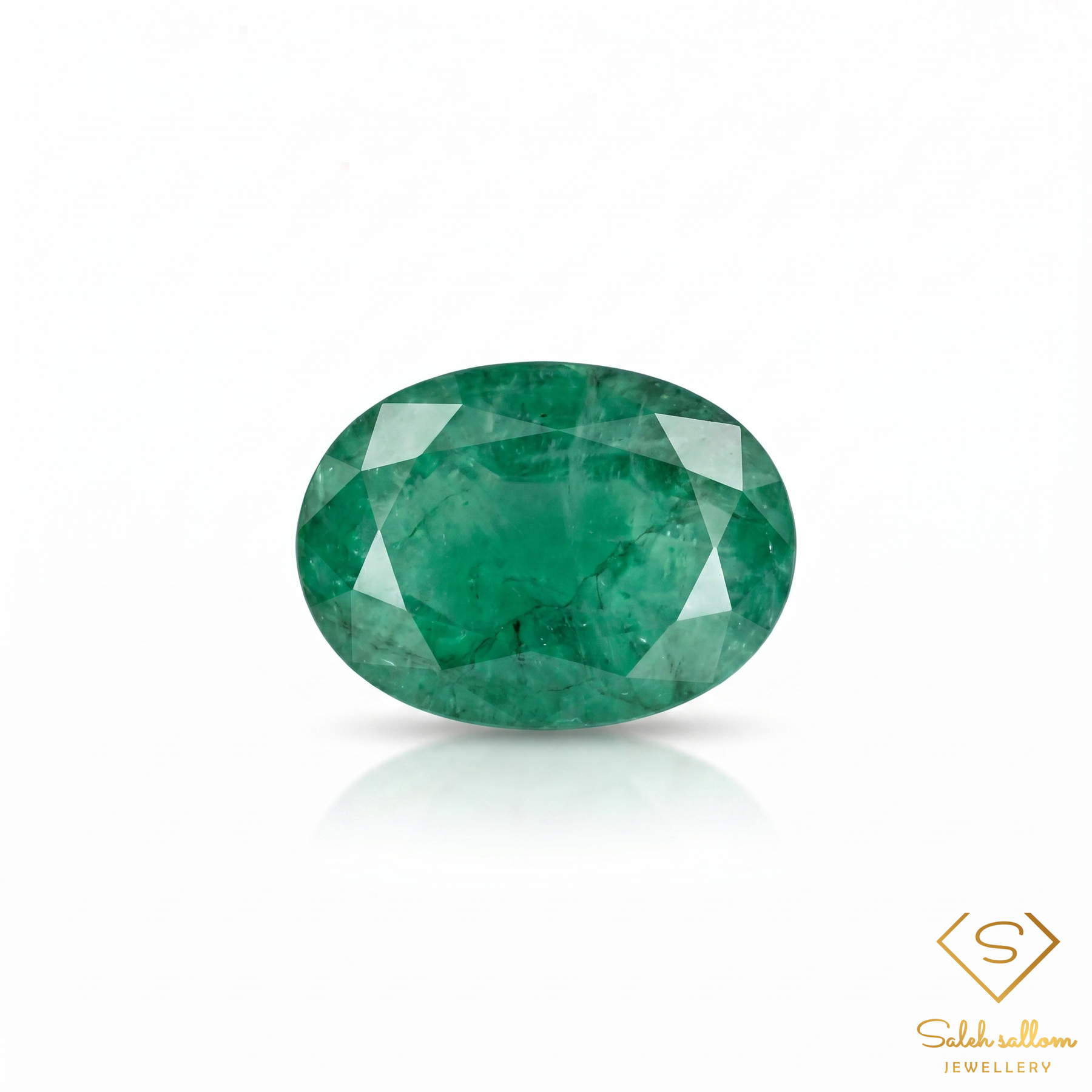 1.86 Ct Natural Emerald Oval Cut Green Gemstone