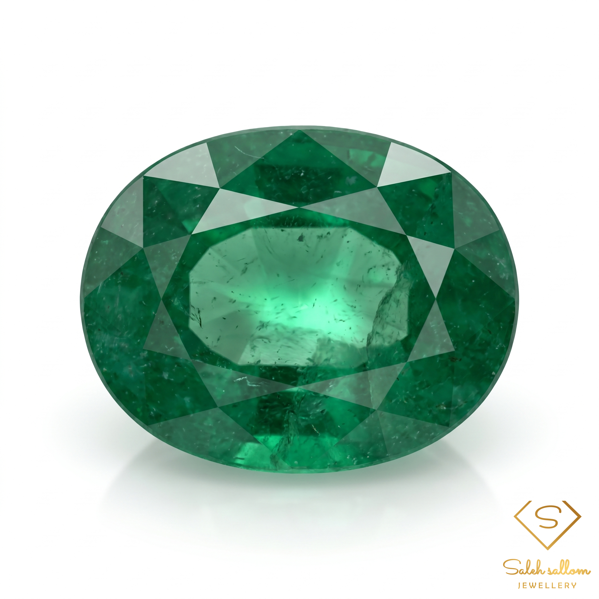 4.54 Ct Natural Emerald Oval Cut Green Gemstone Main image