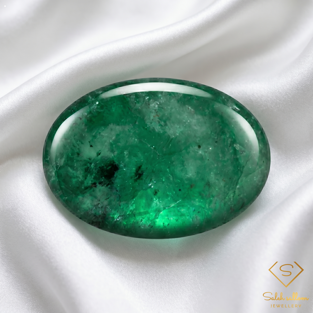 3.19 Ct Natural Emerald Cabochon Green Gemstone