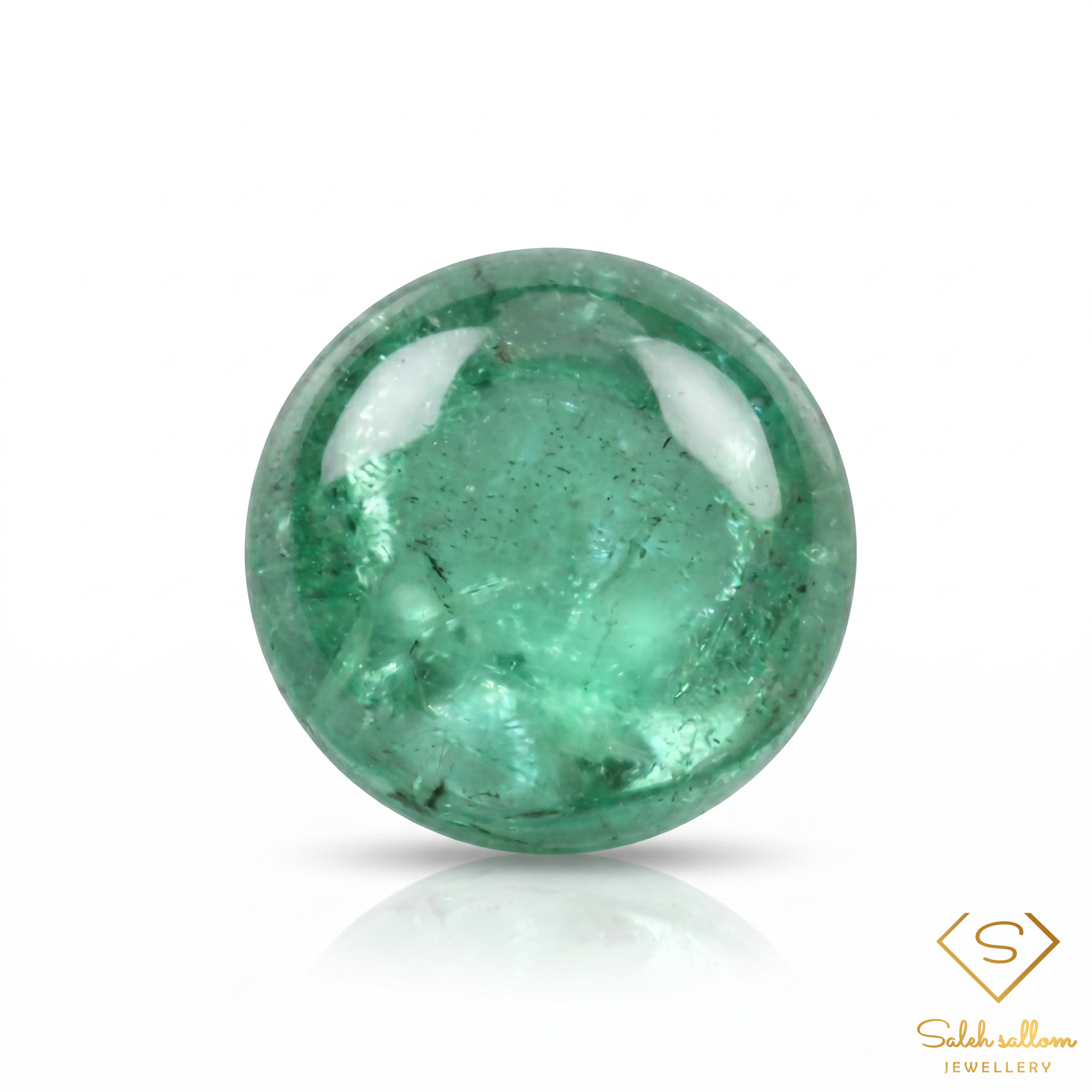 0.39 Ct Natural Emerald Cabochon Cut Green Gemstone Main image
