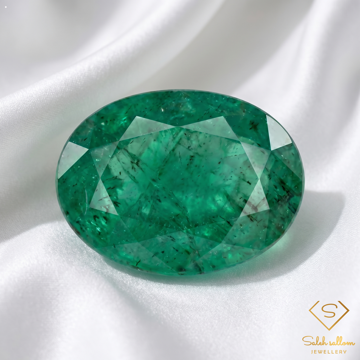 1.68 Ct Natural Emerald Oval Cut Green Gemstone